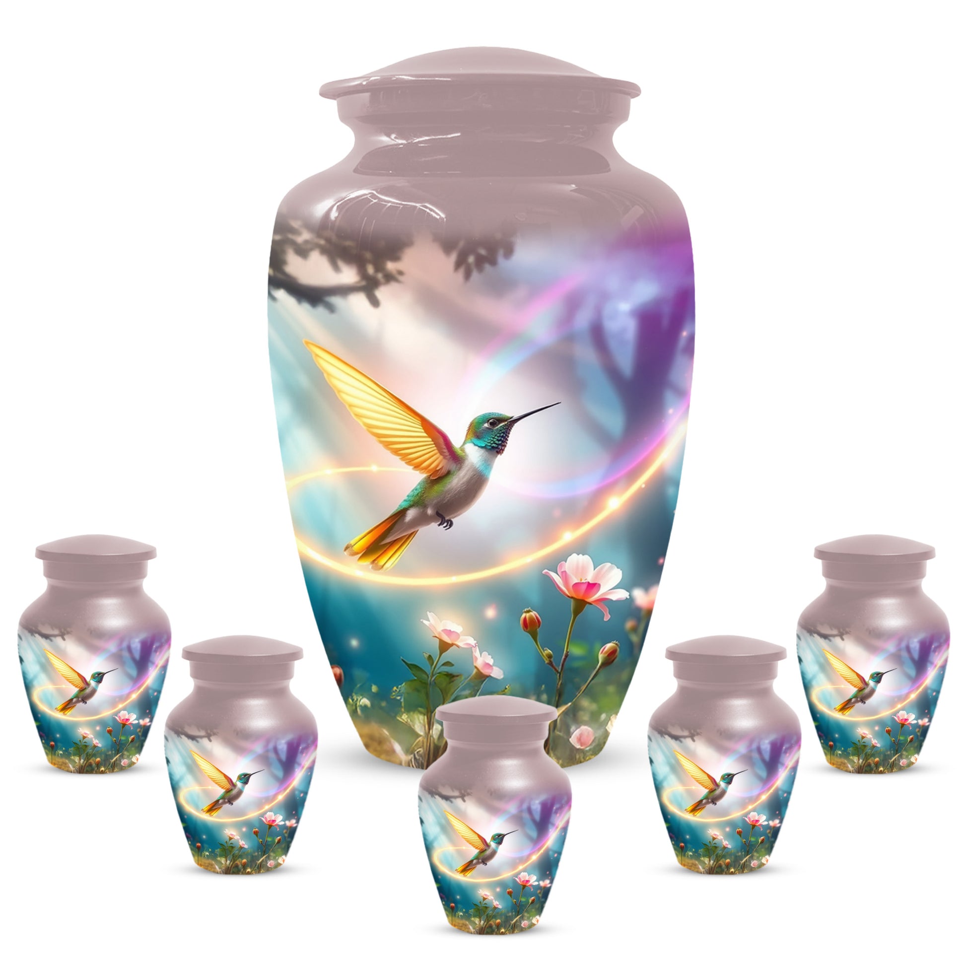 Personalized Hummingbird Urn for Mom – Custom Hummingbird Cremation Urns for Ashes