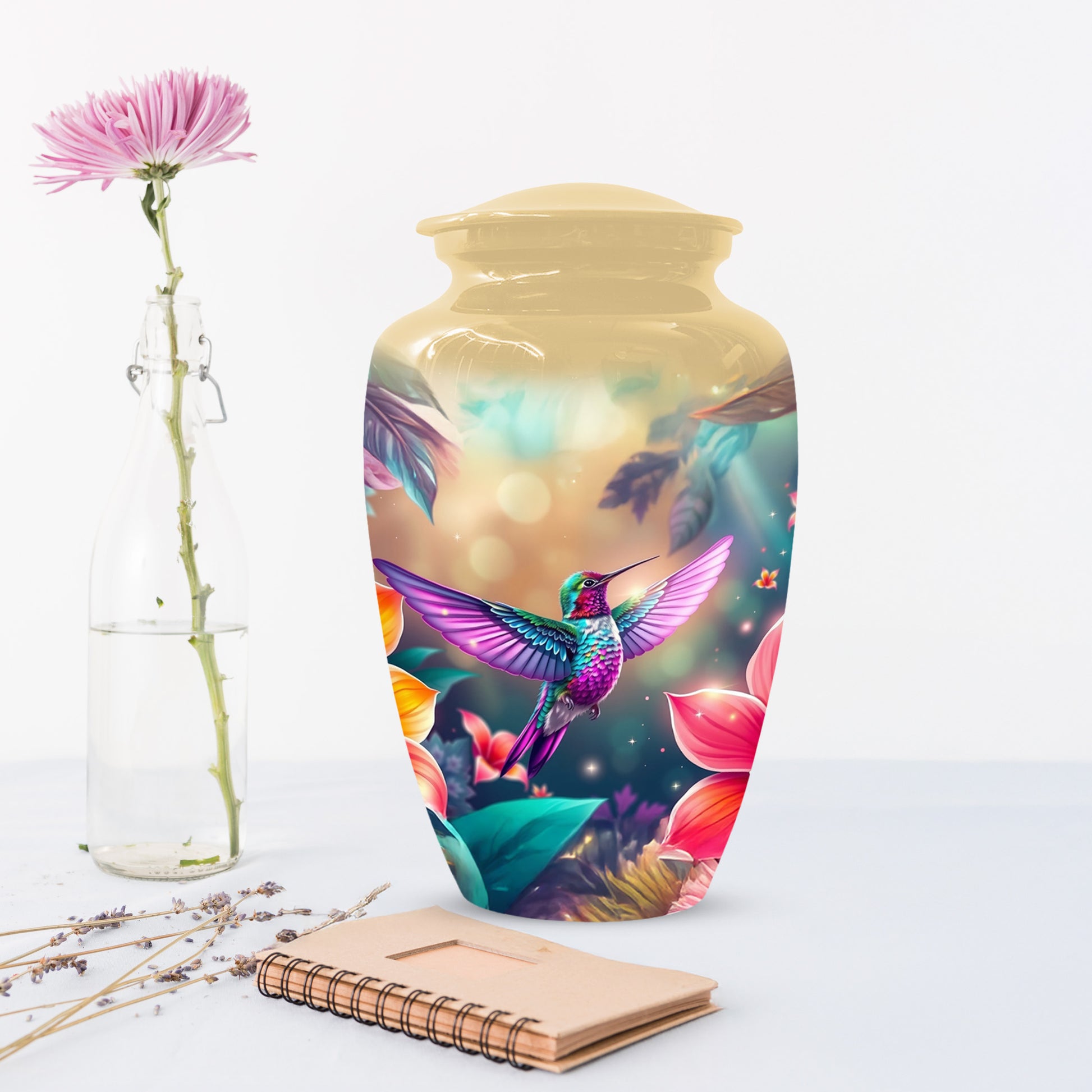 Personalized Hummingbird Urn for Ashes – Cusn, Adult Cremation Hummingbird Memorial Funeral Urn for Human Ashes