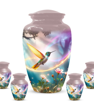 Personalized Hummingbird Urn for Mom – Custom Hummingbird Cremation Urns for Ashes