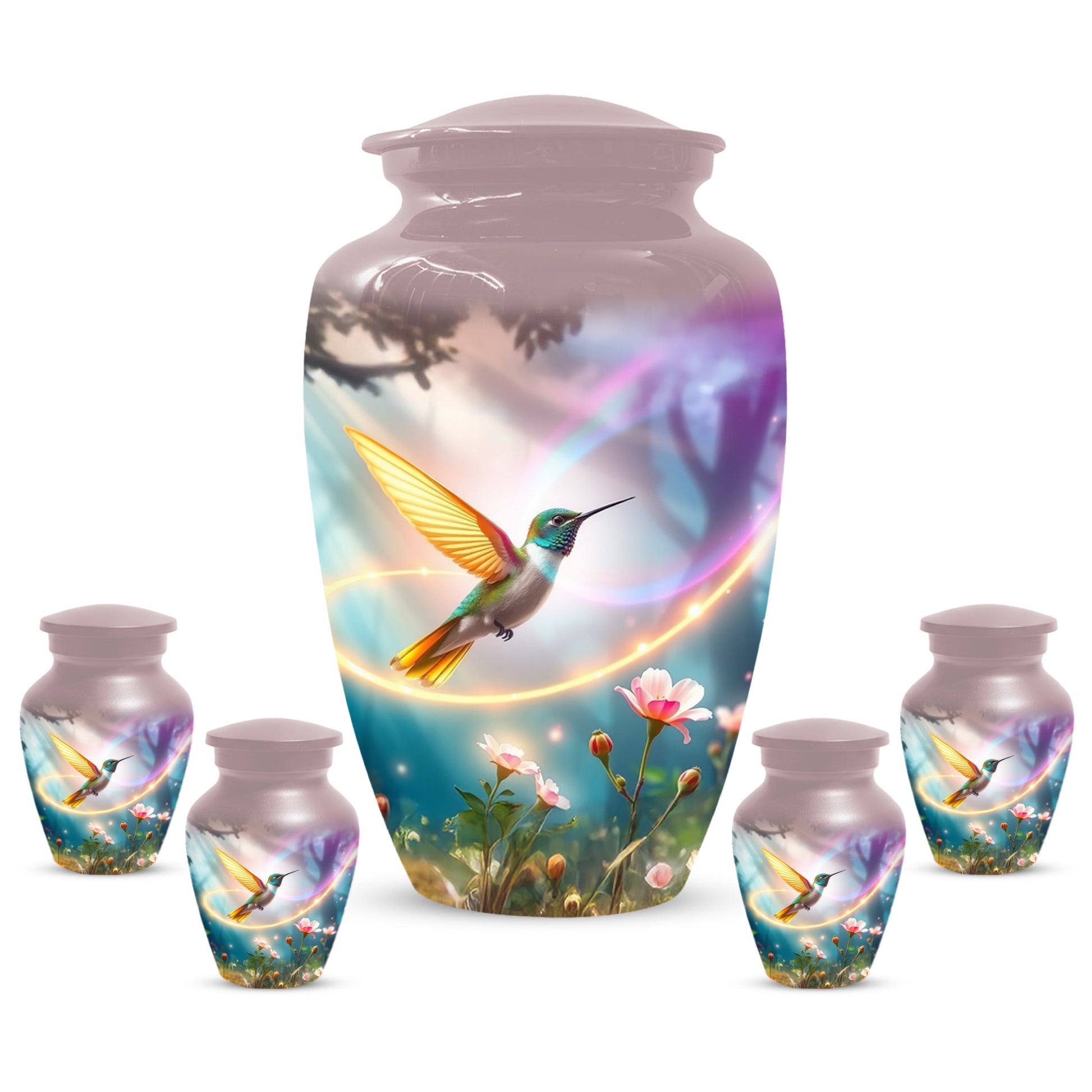 Personalized Hummingbird Urn for Mom – Custom Hummingbird Cremation Urns for Ashes