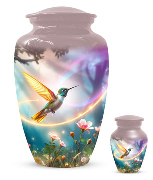 Personalized Hummingbird Urn for Mom – Custom Hummingbird Cremation Urns for Ashes