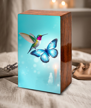 Hummingbird and Butterfly Urn for Ashes, Memorial Urns for Mom