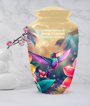 Personalized Hummingbird Urn for Ashes – Cusn, Adult Cremation Hummingbird Memorial Funeral Urn for Human Ashes