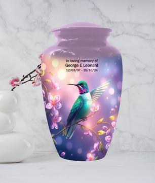 Hummingbird Urn for Mom, Custom Cremation Urn for Human Ashes