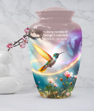 Personalized Hummingbird Urn for Mom – Custom Hummingbird Cremation Urns for Ashes