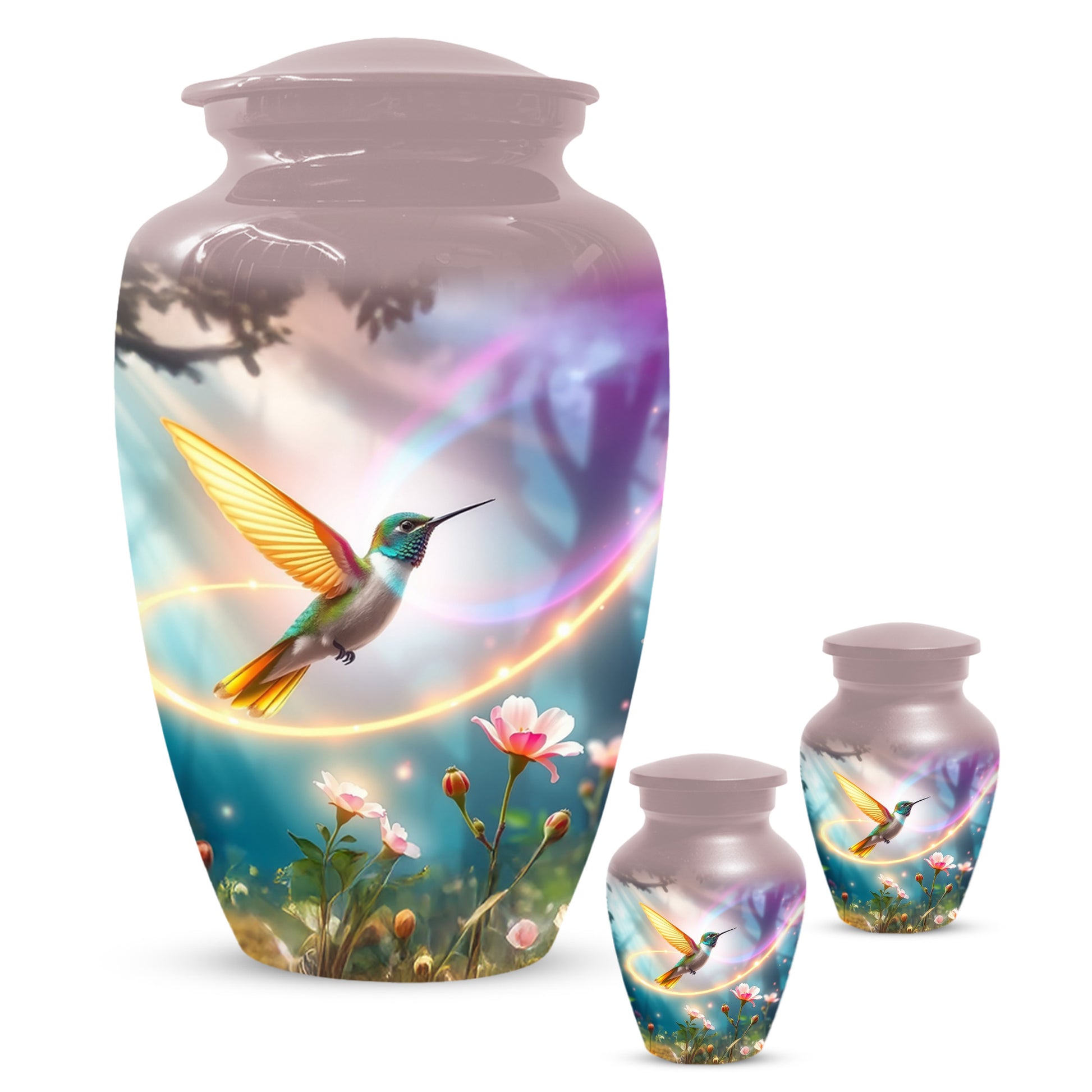 Personalized Hummingbird Urn for Mom – Custom Hummingbird Cremation Urns for Ashes
