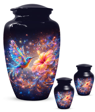 Hummingbird  Memorial Urn for Mom – Beautiful Floral Cremation Urns for Ashes