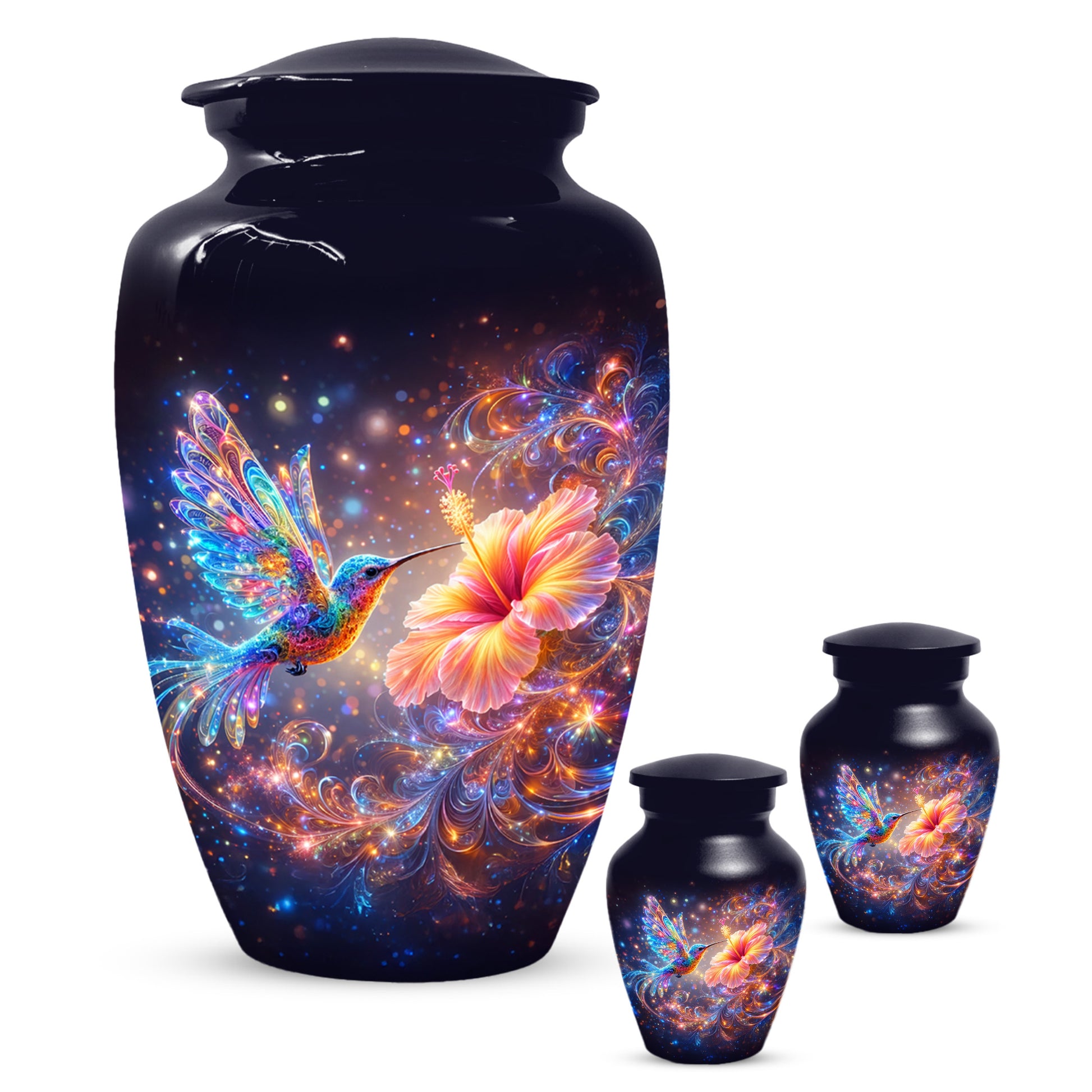 Hummingbird  Memorial Urn for Mom – Beautiful Floral Cremation Urns for Ashes