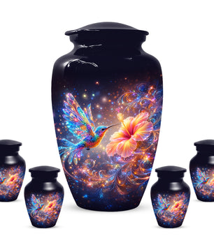 Hummingbird  Memorial Urn for Mom – Beautiful Floral Cremation Urns for Ashes