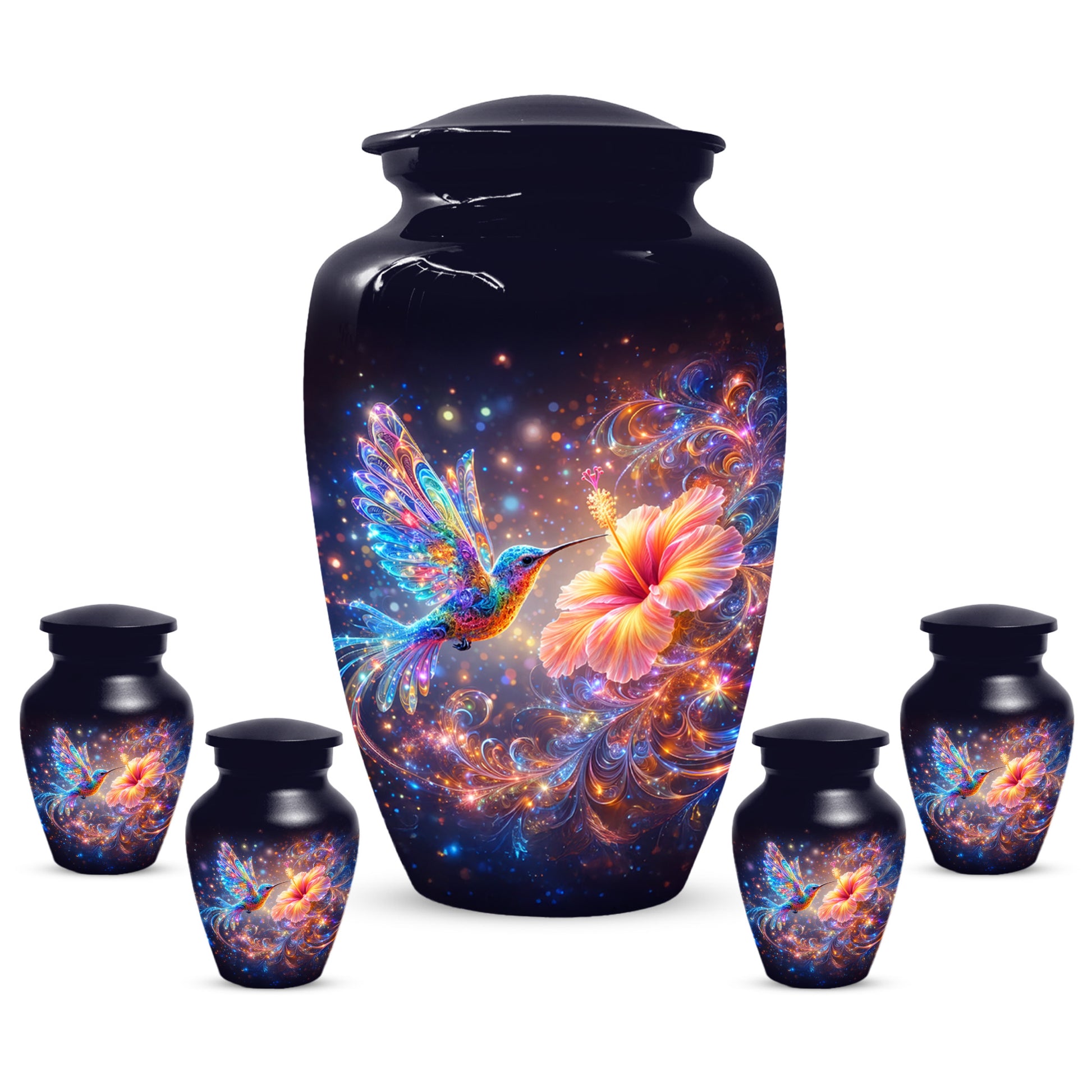 Hummingbird  Memorial Urn for Mom – Beautiful Floral Cremation Urns for Ashes