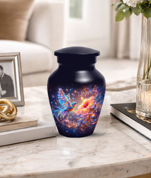 Hummingbird  Memorial Urn for Mom – Beautiful Floral Cremation Urns for Ashes