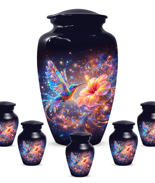 Hummingbird  Memorial Urn for Mom – Beautiful Floral Cremation Urns for Ashes