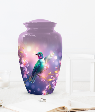 Hummingbird Urn for Mom, Custom Cremation Urn for Human Ashes