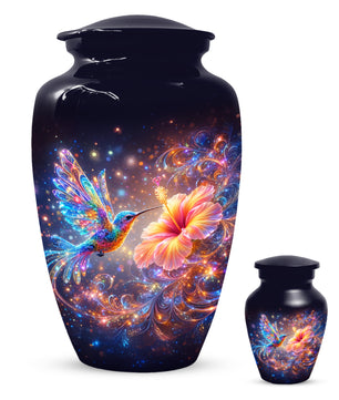 Hummingbird  Memorial Urn for Mom – Beautiful Floral Cremation Urns for Ashes