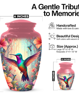 Hummingbird Memorial Urn | Custom Cremation Urn for Mom