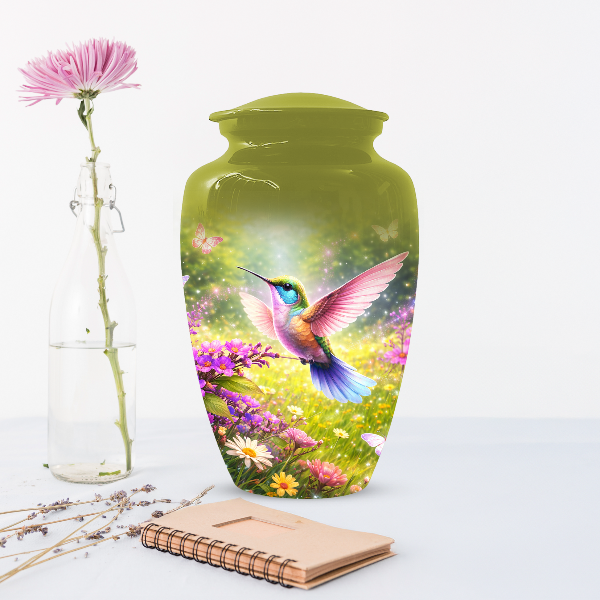 Hummingbird Urn for Ashes, Custom Cremation Urn for Mom