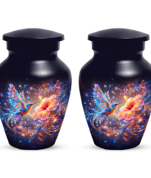 Hummingbird  Memorial Urn for Mom – Beautiful Floral Cremation Urns for Ashes