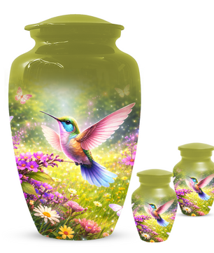 Hummingbird Urn for Ashes, Custom Cremation Urn for Mom