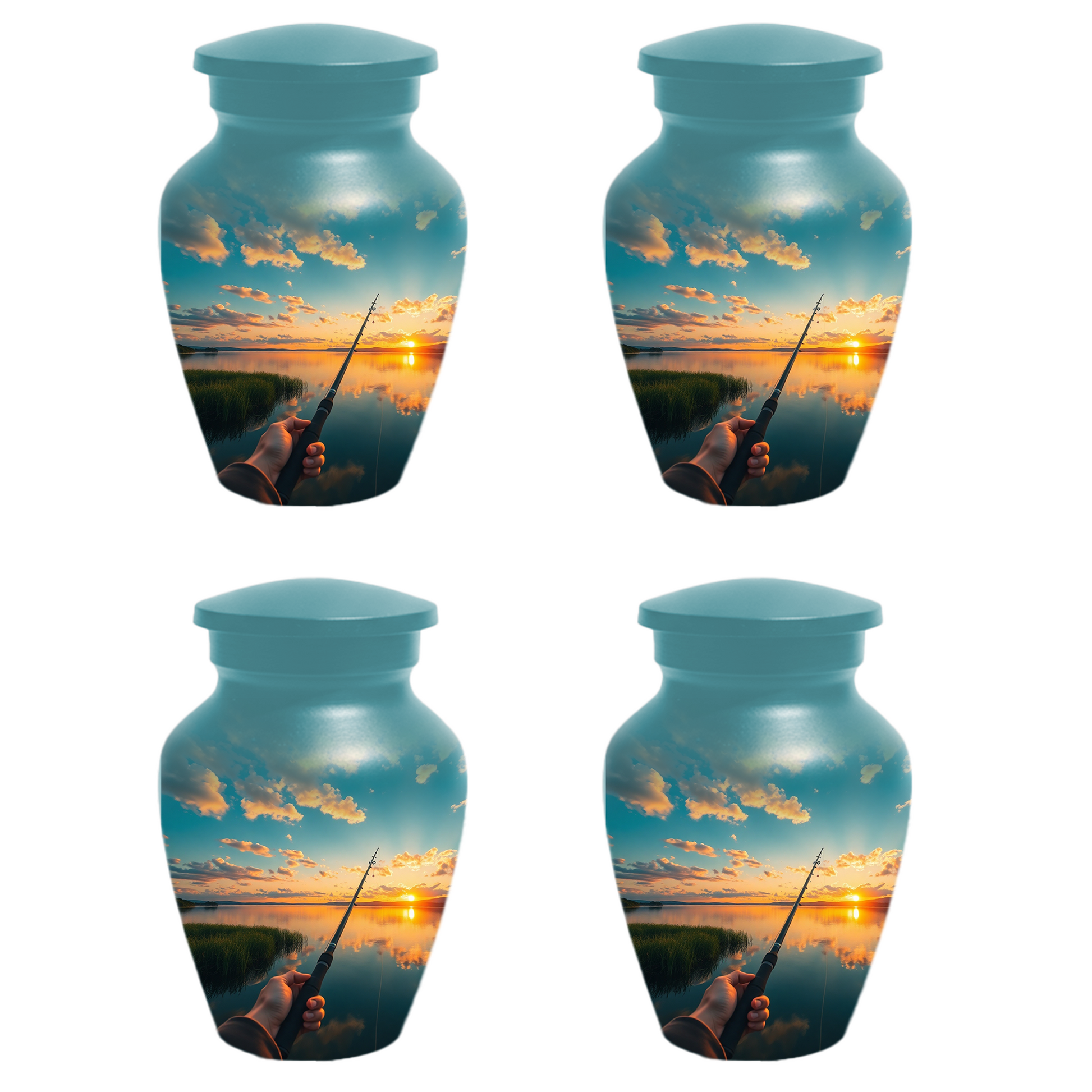 Fishing Urn for Human Ashes | Personalized Gone Fishing Memorial Urn
