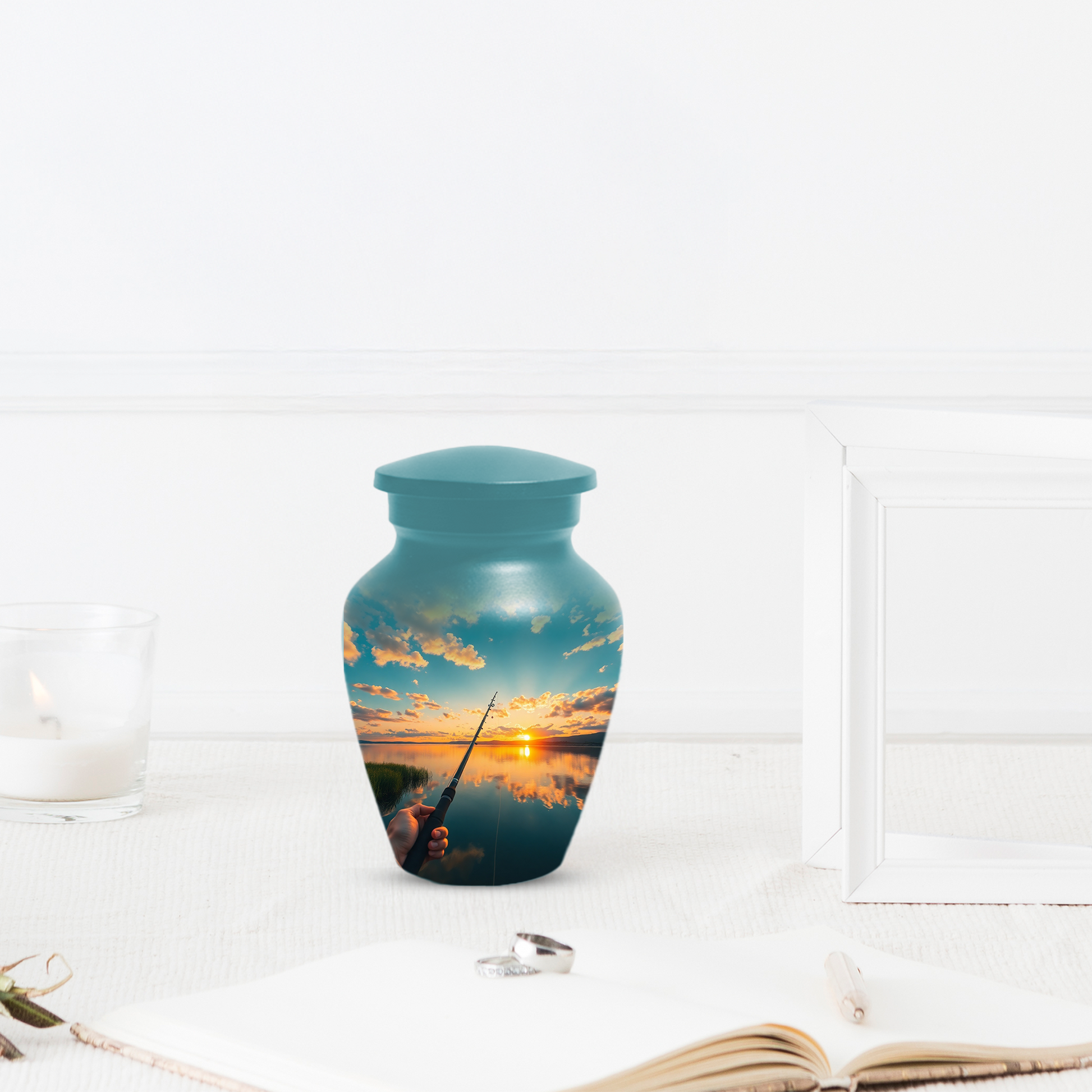 Fishing Urn for Human Ashes | Personalized Gone Fishing Memorial Urn