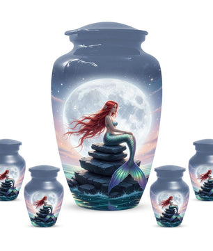Mermaid Cremation Urn For Ashes Women | Fairy Small Keepsake Urns For Female