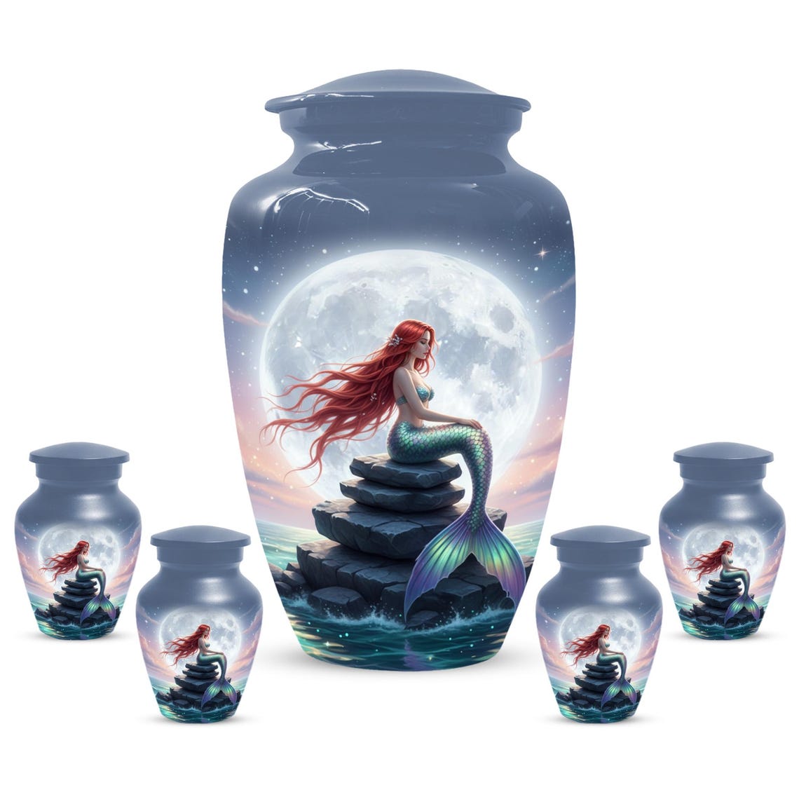Mermaid Cremation Urn For Ashes Women | Fairy Small Keepsake Urns For Female