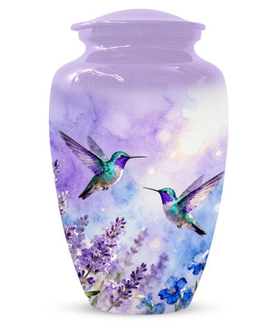 Green Hummingbird Urns For Female Ashes | Purple Humming Bird Urn For Mom