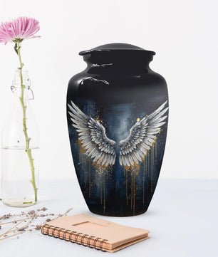 Angel Wing Large Urns For Human Ashes | Cremation Keepsake Urn For Male and Female