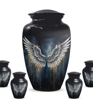 Angel Wing Large Urns For Human Ashes | Cremation Keepsake Urn For Male and Female