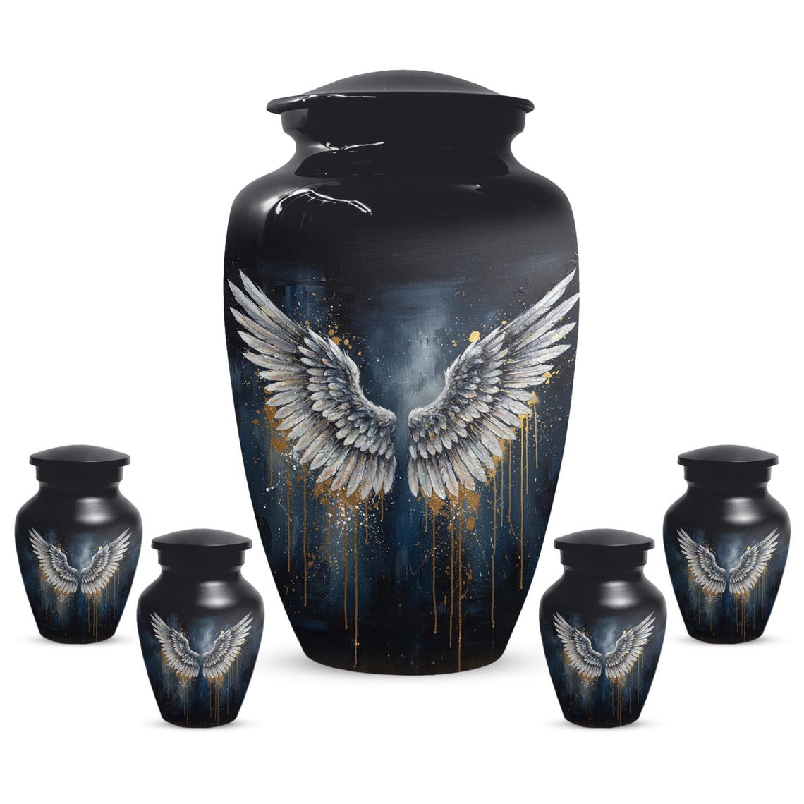 Angel Wing Large Urns For Human Ashes | Cremation Keepsake Urn For Male and Female