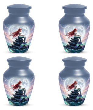 Mermaid Cremation Urn For Ashes Women | Fairy Small Keepsake Urns For Female