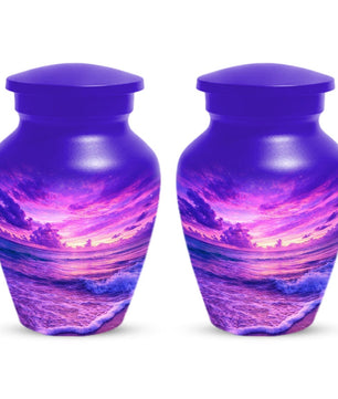 Purple Ocean Urns For Men and Women - Personalized Beach Urn For Ashes