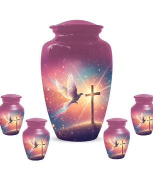 Dove Cremation Urn for Ashes - Cross Religious Urns For Male & Female Ash