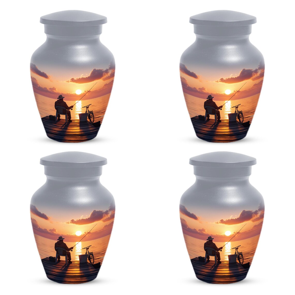 Gone Fishing Urns For Dad | Fisherman Cremation Urn For Adult Male Ashes