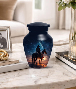 Western Cowboy Urn For Dads Ashes - Dallas Cowboys Mini Urns For Adult Male