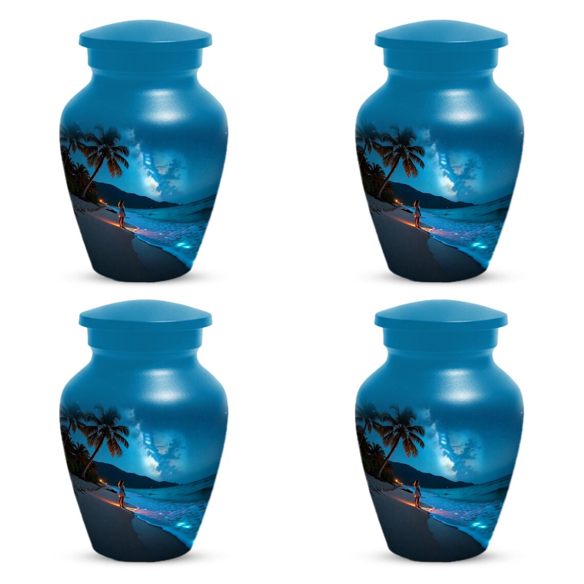 Girl on Beach Urn For Female | Ocean Themed Cremation Urns For Human Ashes