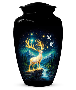 Deer Urn For Human Ashes - Forest Animal Cremation Urns For Male and Female