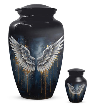 Angel Wing Large Urns For Human Ashes | Cremation Keepsake Urn For Male and Female