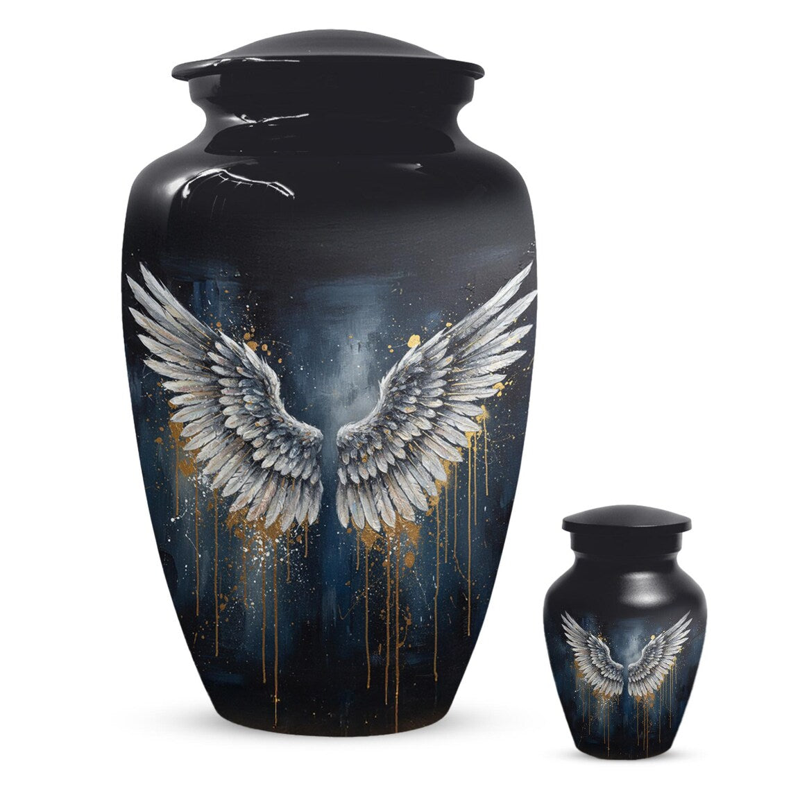 Angel Wing Large Urns For Human Ashes | Cremation Keepsake Urn For Male and Female