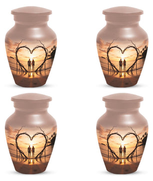 Sunset Beach Couple Urns For Ashes - Extra large Comapanion Urn For Mom and Dad