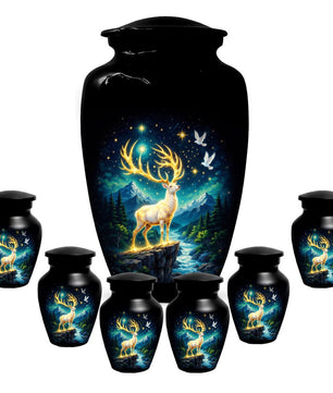 Deer Urn For Human Ashes - Forest Animal Cremation Urns For Male and Female