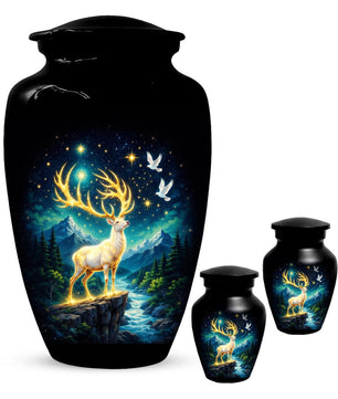Deer Urn For Human Ashes - Forest Animal Cremation Urns For Male and Female