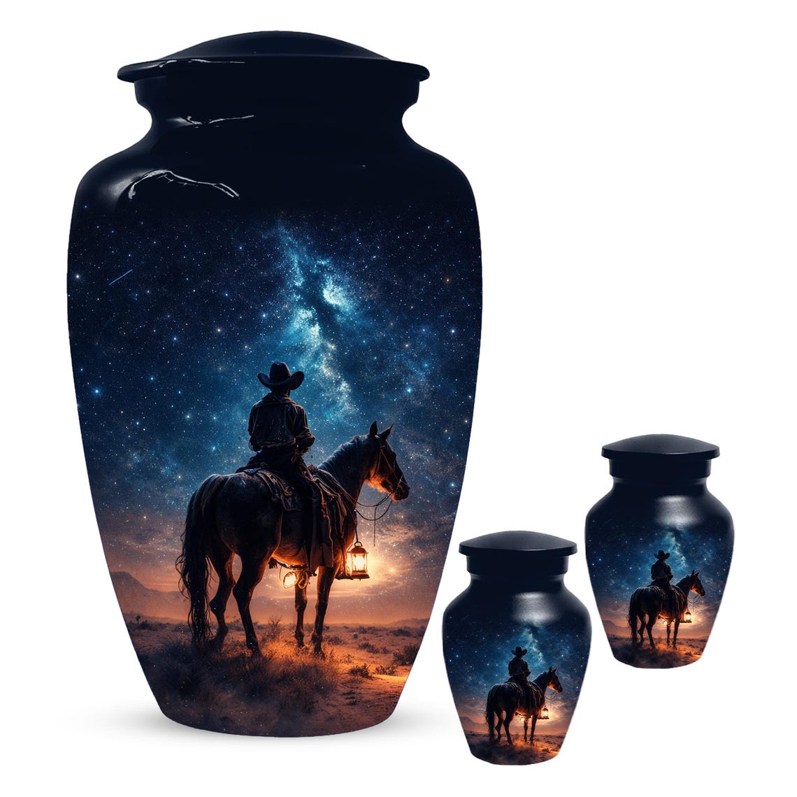 Western Cowboy Urn For Dads Ashes - Dallas Cowboys Mini Urns For Adult Male