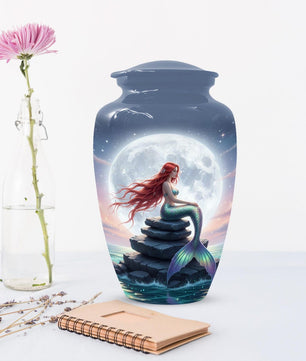 Mermaid Cremation Urn For Ashes Women | Fairy Small Keepsake Urns For Female