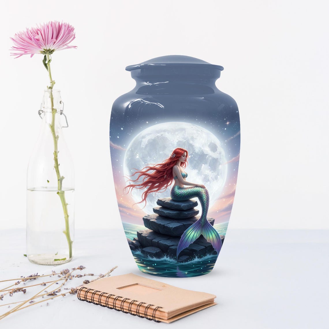 Mermaid Cremation Urn For Ashes Women | Fairy Small Keepsake Urns For Female