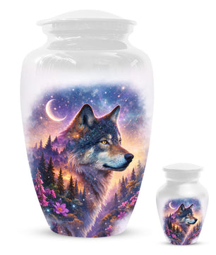 Wolf Urns For Human Ashes - Animal Keepsake Small Urn For Adult Male