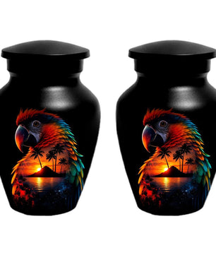 Parrot Urn For Human Ashes - Forest Artistic Urns For Adult Male and Female