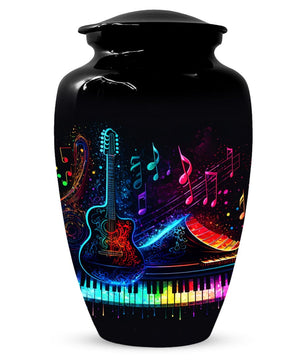 Guitar Music Note Urn For Ashes - Piano Cremation Urns For Male & Female