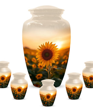 Sunflower Urn For Female | Flower Cremation Urns For Adult Human Ashes