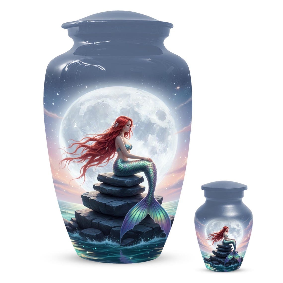 Mermaid Cremation Urn For Ashes Women | Fairy Small Keepsake Urns For Female